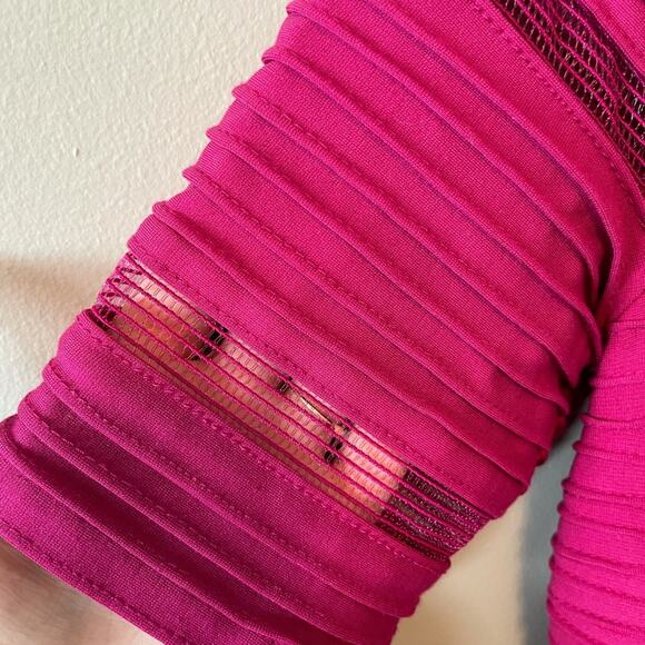 Tadashi Shoji illusion pin tuck dress - Picture 4 of 8